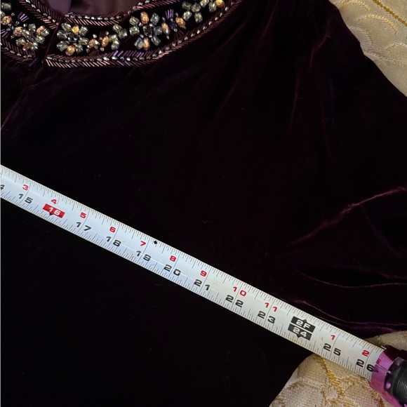 Neiman Marcus Exclusive velvet beaded dress w coat - updated photo measurements - Picture 16 of 16